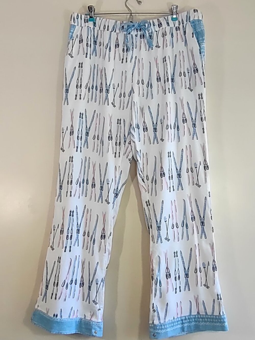 Munki Munki Apres Ski Flannel PJ Bottoms Size Large Snow Fair Isle Loungewear